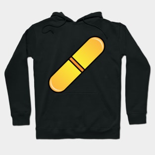 Yellow pill capsule symbol Hoodie